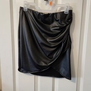 Black pleather skirt